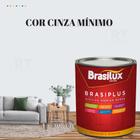 Tinta de Parede Cinza Chumbo 800ml Brasiplus Acrílica Fosca