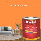 Tinta de Parede Laranja 800ml Brasiplus Fosca