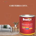 Tinta de Parede Laranja 800ml Brasiplus Fosca