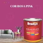 Tinta De Parede Rosa Bebê 800ml Brasiplus Acrílica Fosca