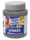 Tinta De Tecido Fosca 250Ml Cinza Acrilex