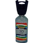 Tinta Dimensional Relevo 3D Glitter Prata - ACRILEX