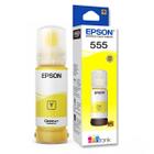 Tinta Epson Amarela 555 T555420 T555420AL T555 Original para Ecotank L8160 L8180 L 8160 L 8180 Refil de 70ml