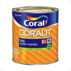 Tinta esmalte base agua branco acetinado coralit 0,900ml - coral para metal e madeira