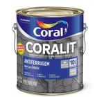 Tinta Esmalte Ferrolack Antiferrugem Cinza 3.6 litros - Coral
