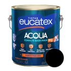 Tinta Esmalte Madeira Metal PVC Alumínio Base Água Brilhante Acqua 3,6L Eucatex - Preto