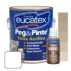 Tinta Eucatex Acrilica Peg E Pinte 3,6L Branca + Xadrez 50ml