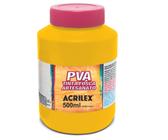 Tinta Fosca Para Artesanato Pva 500ml 505 Amarelo Ouro - Acrilex