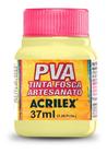 Tinta Fosca PVA AMARELO BEBE 808 - 37ml - Acrilex