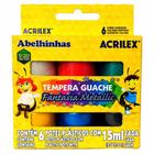 Tinta Guache 15ml Fant Metalic Com 6 Cores 0200 Acrilex - Est