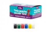 Tinta Guache 6 Cores 15ml Pintura Desenhos Infantil Escolar