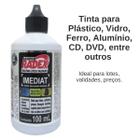 Tinta Para Carimbo Secagem Rápida Para Plástico 100ml Radex