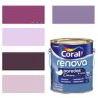 Tinta Para Parede Acrílica Coral Renova Cor Roxo 3,2l Lavável Premium Antimofo.