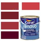 Tinta Para Parede Acrílica Coral Renova Cor Vermelho 3,2l Lavável Premium Antimofo.