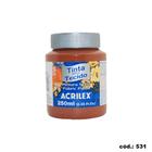 Tinta para Tecido 250ml Marrom Acrilex