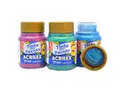 Tinta Para Tecido Com Glitter 37ml Acrilex