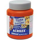 Tinta para Tecido Fosca 250ML Vermelho Fogo - Pacote com 3 - Acrilex