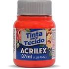 Tinta para tecido fosca vermelho fogo 37ml 507 - acrilex