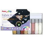 Tinta Pentel Fabric Fun 8 Cores Sparkling