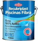 Tinta Piscina Fibra Recubriplast Azul Impermeabilizante 3.6