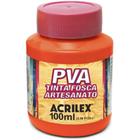 Tinta PVA 100ML Laranja - Pacote com 6 Unidades - Acrilex