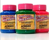 Tinta Pva Fosca Cores Claras para Artesanato 100ml - Acrilex