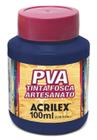 Tinta Pva Fosca Cores Claras para Artesanato 100ml - Acrilex