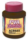 Tinta Pva Fosca Cores Escuras para Artesanato 100ml - Acrilex