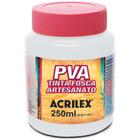 Tinta PVA Fosca para Artesanato 250ML Branco Pacote com 03 - Acrilex