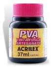 Tinta PVA Fosca PRETO 520 - 37ml - ACRILEX