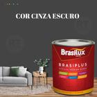 Tinta Semi Brilho Cinza Azulado 800ml Brasiplus Acrílica Lavável.