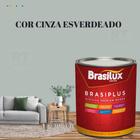 Tinta Semi Brilho Cinza Azulado 800ml Brasiplus Acrílica Lavável.