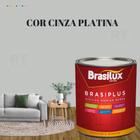 Tinta Semi Brilho Cinza Azulado 800ml Brasiplus Acrílica Lavável.