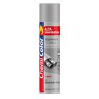 Tinta Spray Alta Temperatura Alumínio Fosco Para Metal 350ml Chemicolor Externa