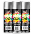 Tinta Spray Alumínio Brilhante em Spray Aerossol Uso Geral White Lub 340ML 3 Unidades