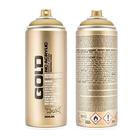 Tinta Spray Fosca Dourada 400ml com Acabamento Brilhante Montana Cans