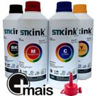 Tinta STK BT5001 BT6001 T510W T710W T810W T910DW compatível com InkTank Brother - 100ml Black + 3 x 30ml Color