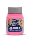 Tinta tecido fosca rosa 37ml acrilex