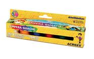 Tinta Tempera Guache 15ml cada com 6 Cores 02006 Acrilex 