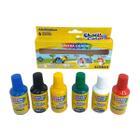 Tinta Tempera Guache 6 Cores 18ml Tampa com Pincel Material Escolar Atóxico - Acrilex - 3 anos