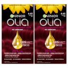 Tintura de cabelo Garnier Olia à base de óleo sem amônia 6,65 vermelho intenso