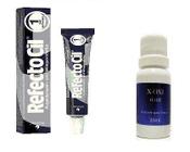 Tintura Refectocil 1.0 Preto 15ml + Oxidante Henafix 20ml Cílios Sobrancelhas Barba