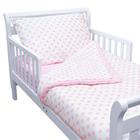 TL Care 100% algodão percal 4 peças criança roupa de cama conjunto, rosa, para meninas