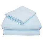 TL Care 100% Natural Jersey Algodão 3 peças Toddler Sheet Set, azul, respirável macio, para meninos e meninas