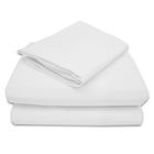 TL Care 100% Natural Jersey Algodão 3 Piece Toddler Sheet Set, branco, respirável macio, para meninos e meninas