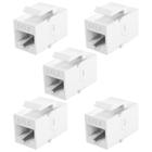 TNP RJ45 Keystone (5 Pack) - Cat6 Cat5e Cat5 Compatível 8P8C Ethernet Network Jack Insert Snap in adapter Connector Port Inline Coupler for Wall Plate Outlet Panel (Branco)