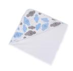 Toalha Banho Bebe com Capuz Macia Estampada 75x75cm