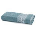 Toalha banho felpuda 100% algodão 68 x 140 cm fiorella azul maya - valletex