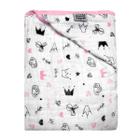 Toalha Banho Infantil Bebe Soft 85x85cm Estampada 3 Camadas De Fralda 100% Algodao Menina Com Capuz