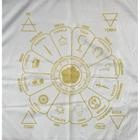 Toalha Cigana Silk Tecido Jogo Cartas Tarot 70X70Cm